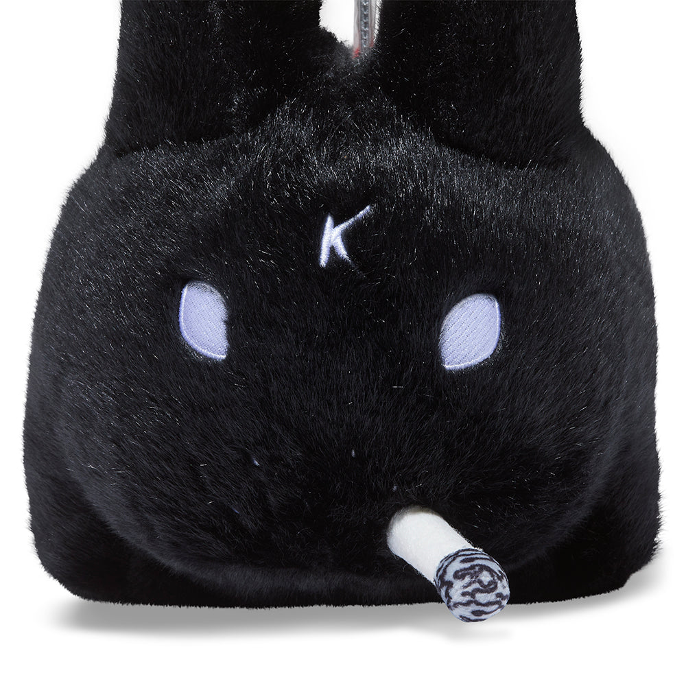 Black Edition Backstab Smorkin Labbit 14-inch plush toy with detailed black fur and expressive face, from Labbit.
