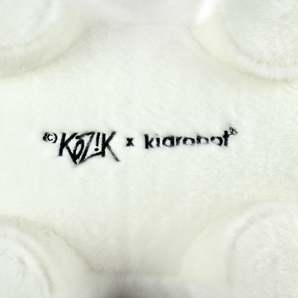 White Backstab Smorkin Labbit 14-inch plush toy from Labbit, featuring detailed stitching and soft fabric.