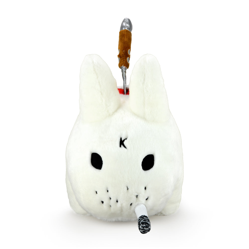 Backstab Smorkin Labbit 14-inch plush in white edition with detailed features, soft and cuddly toy from Labbit brand.