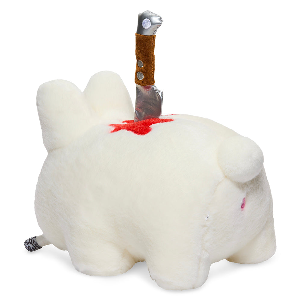 White edition Backstab Smorkin Labbit 14-inch plush toy by Labbit, featuring a soft, detailed plush design.