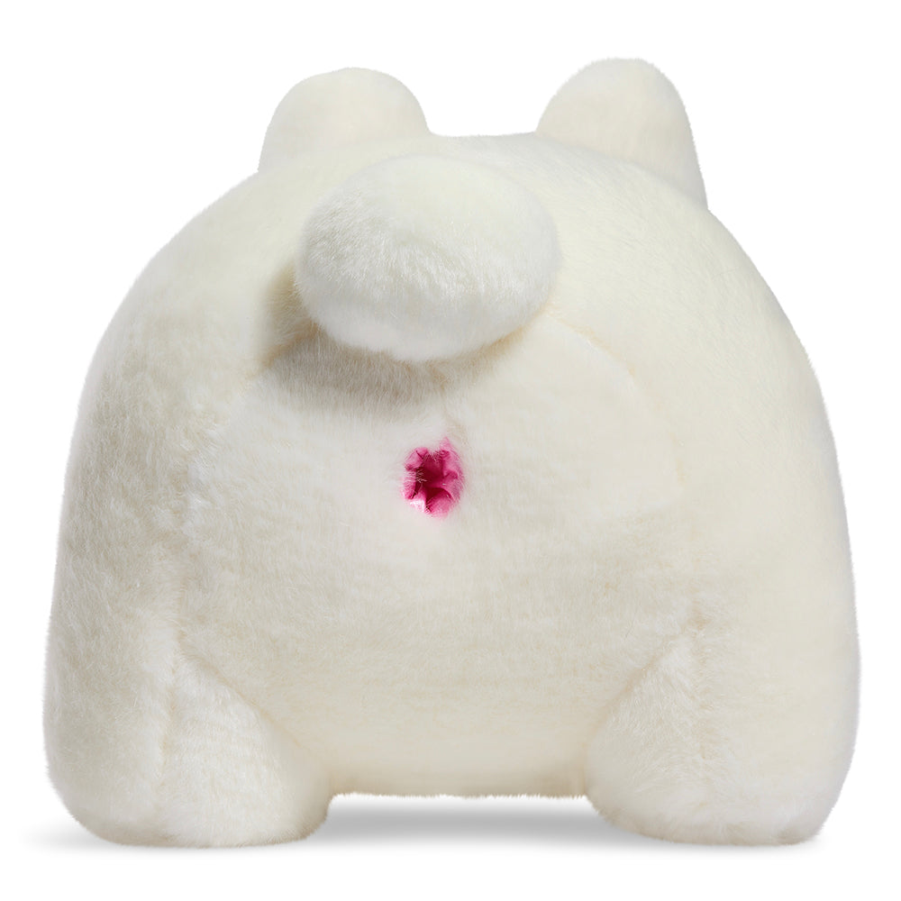 White edition Backstab Smorkin Labbit 14-inch plush toy by Labbit, featuring a soft, detailed stuffed animal design.