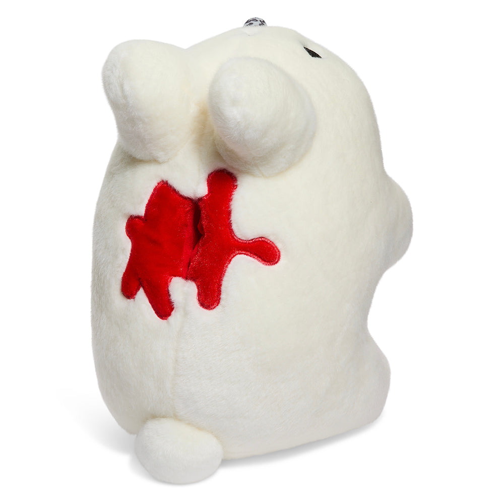 White Backstab Smorkin Labbit 14-inch plush toy by Labbit, featuring detailed stitching and soft fabric, sold out.