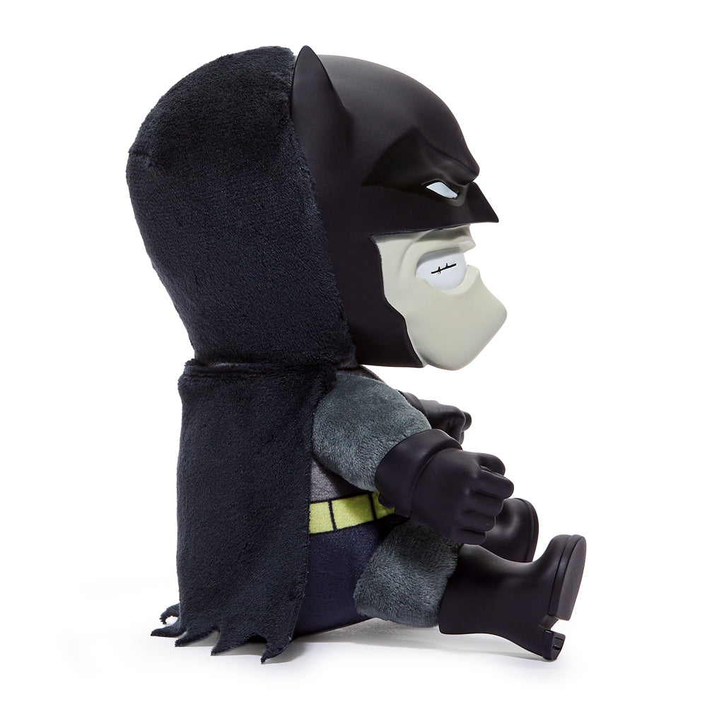 Batman Dark Knight 8-inch Roto Phunny Plush by Kidrobot featuring soft fabric and detailed Batman costume from DC Comics.