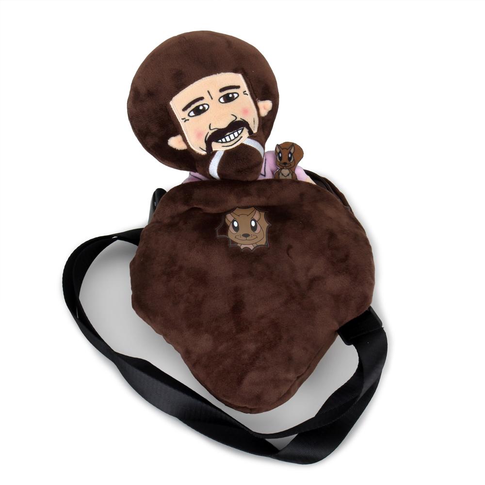 Soft Bob Ross Plush Phunny Pack featuring a cute, detailed plush figure of the beloved painter, perfect for fans and collectors.