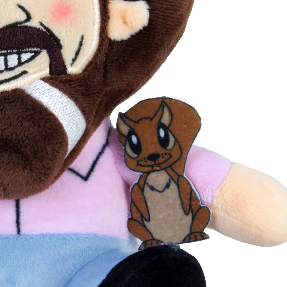 Soft Bob Ross with Peapod 8-inch Plush Phunny toy, featuring a cuddly plush of the famous artist and his Peapod character.