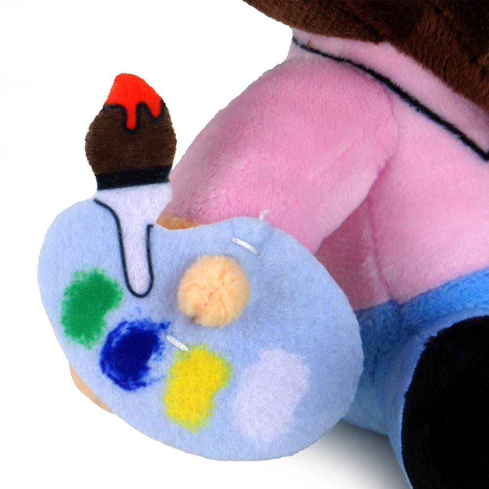 Soft Bob Ross with Peapod 8-inch Plush Phunny featuring a detailed, cuddly plush of Bob Ross holding a Peapod plant.
