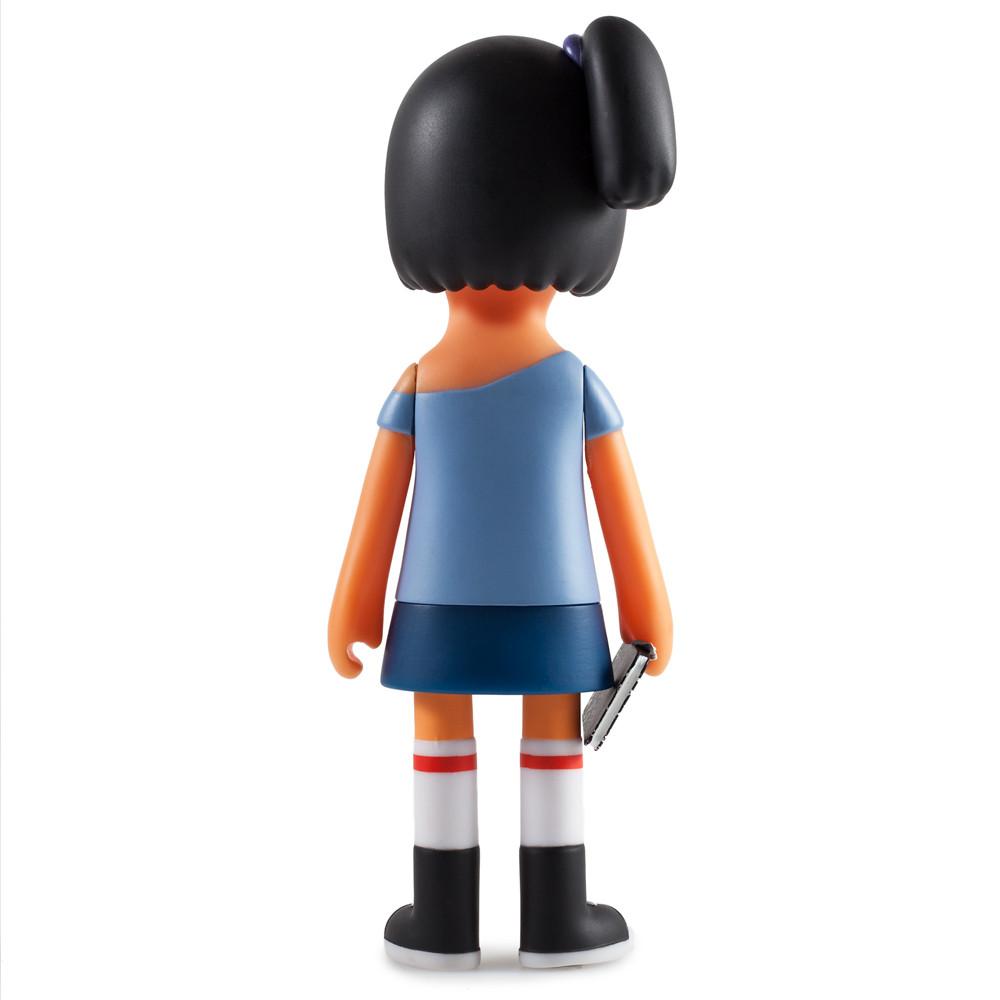 Vinyl figure of Tina Belcher from Bob's Burgers, 7-inch Bad Tina art collectible, featuring her signature outfit and expression.