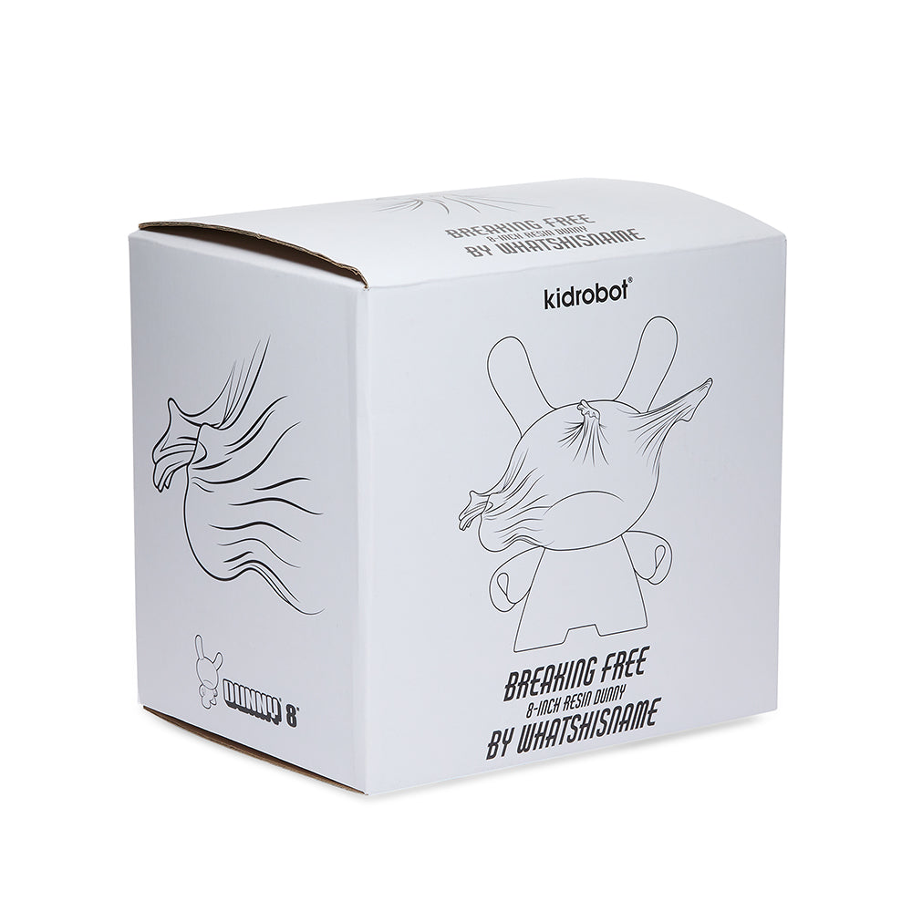 8-inch Breaking Free Dunny by WHATSHISNAME, a resin collectible figure featuring dynamic design and detailed craftsmanship.