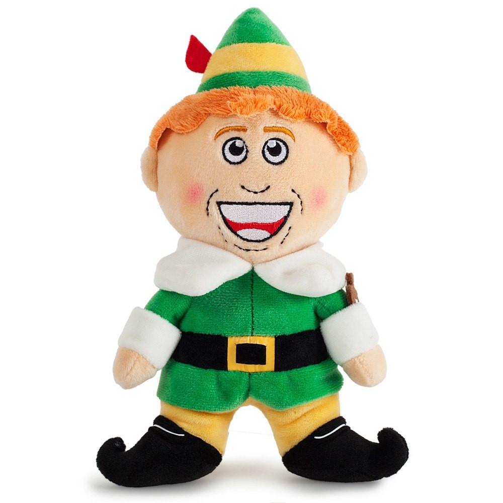 Soft Buddy the Elf plush 7-inch Phunny toy by Kidrobot, featuring detailed elf character design and vibrant green and red colors.