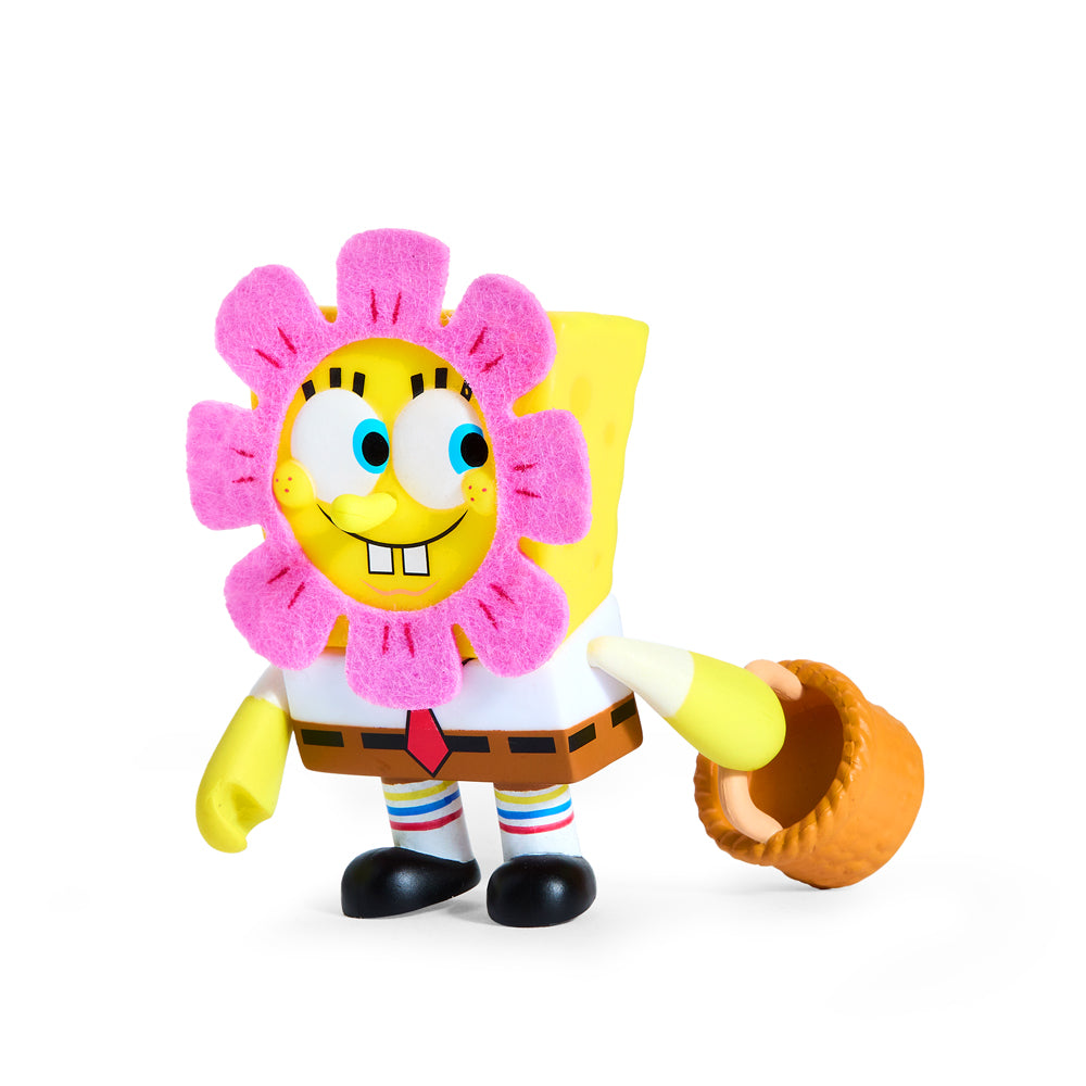 Collection of SpongeBob SquarePants vinyl mini figures from the Cavalcade series, featuring colorful character designs.