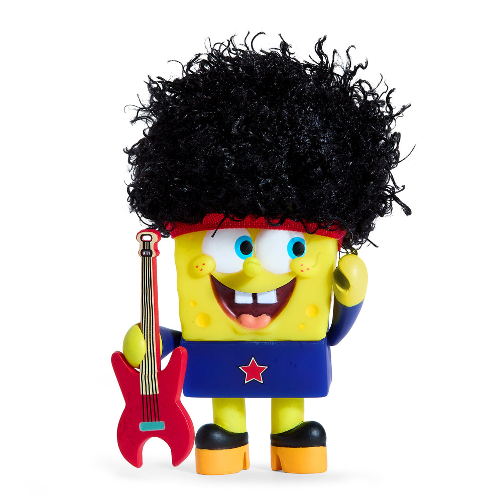 Colorful SpongeBob SquarePants vinyl mini figure from Kidrobot's Cavalcade series, featuring detailed character design and vibrant colors.
