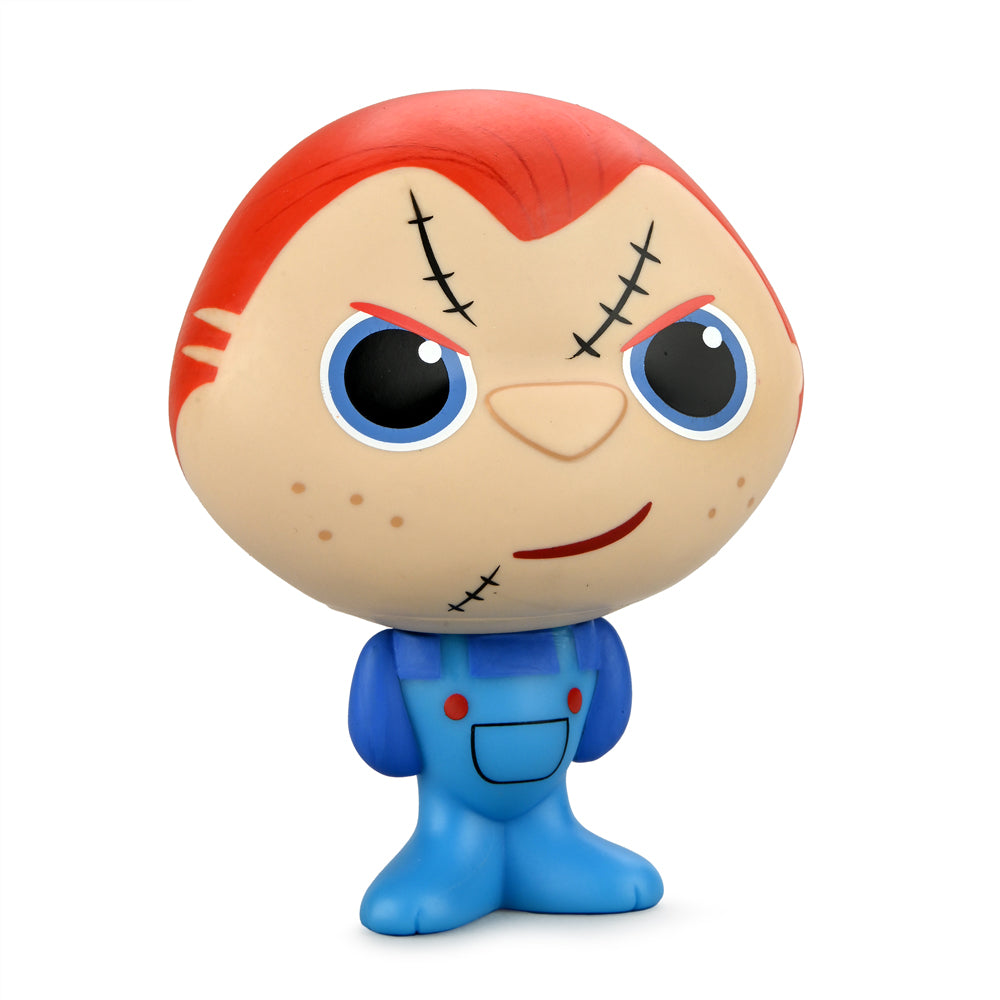 Child's Play Chucky BHUNNY 4-inch vinyl figure, featuring detailed design and vibrant colors, perfect for collectors.