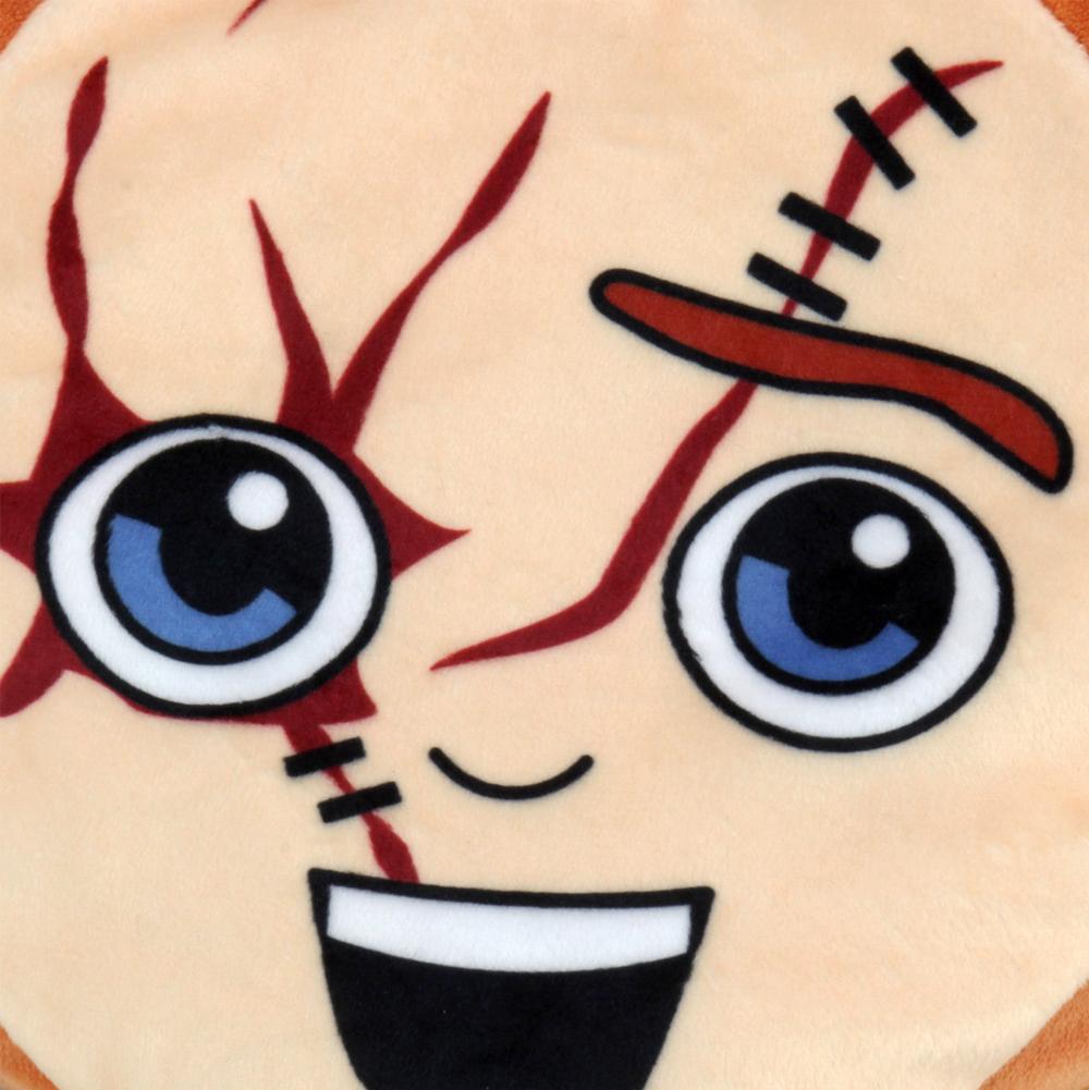 Chucky plush wearable Phunny Pack with strap, soft plush material featuring detailed Chucky face and adjustable strap for comfortable wear