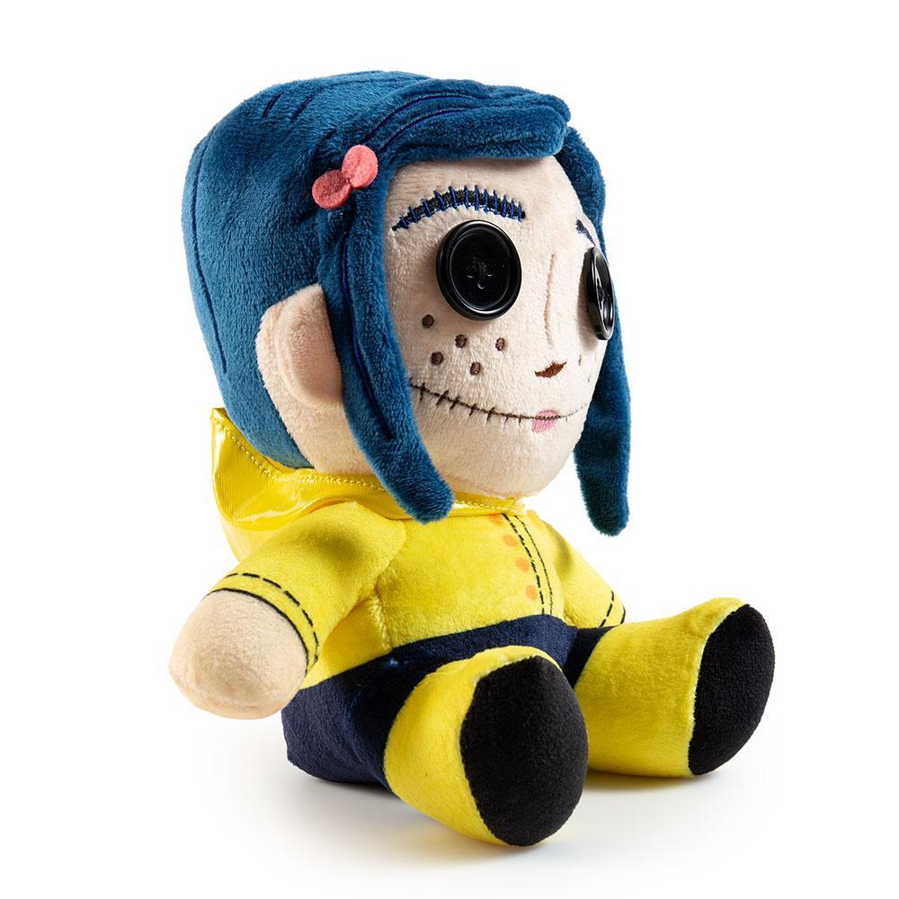 Coraline with Button Eyes 7-inch Phunny Plush by Kidrobot, soft fabric plush doll featuring Coraline's iconic look and button eyes.