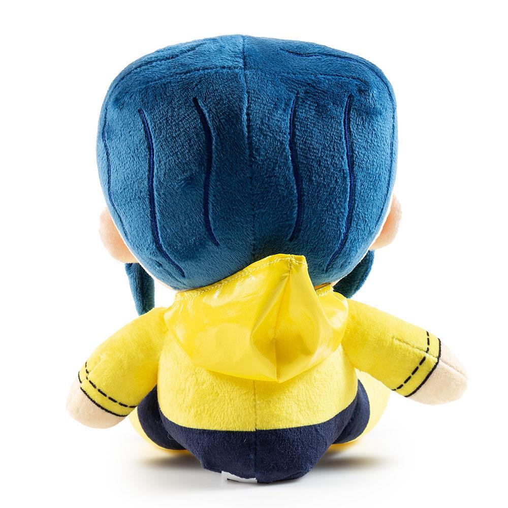 Coraline with button eyes 7-inch Phunny plush by Kidrobot, featuring soft fabric and detailed plush design inspired by Coraline.