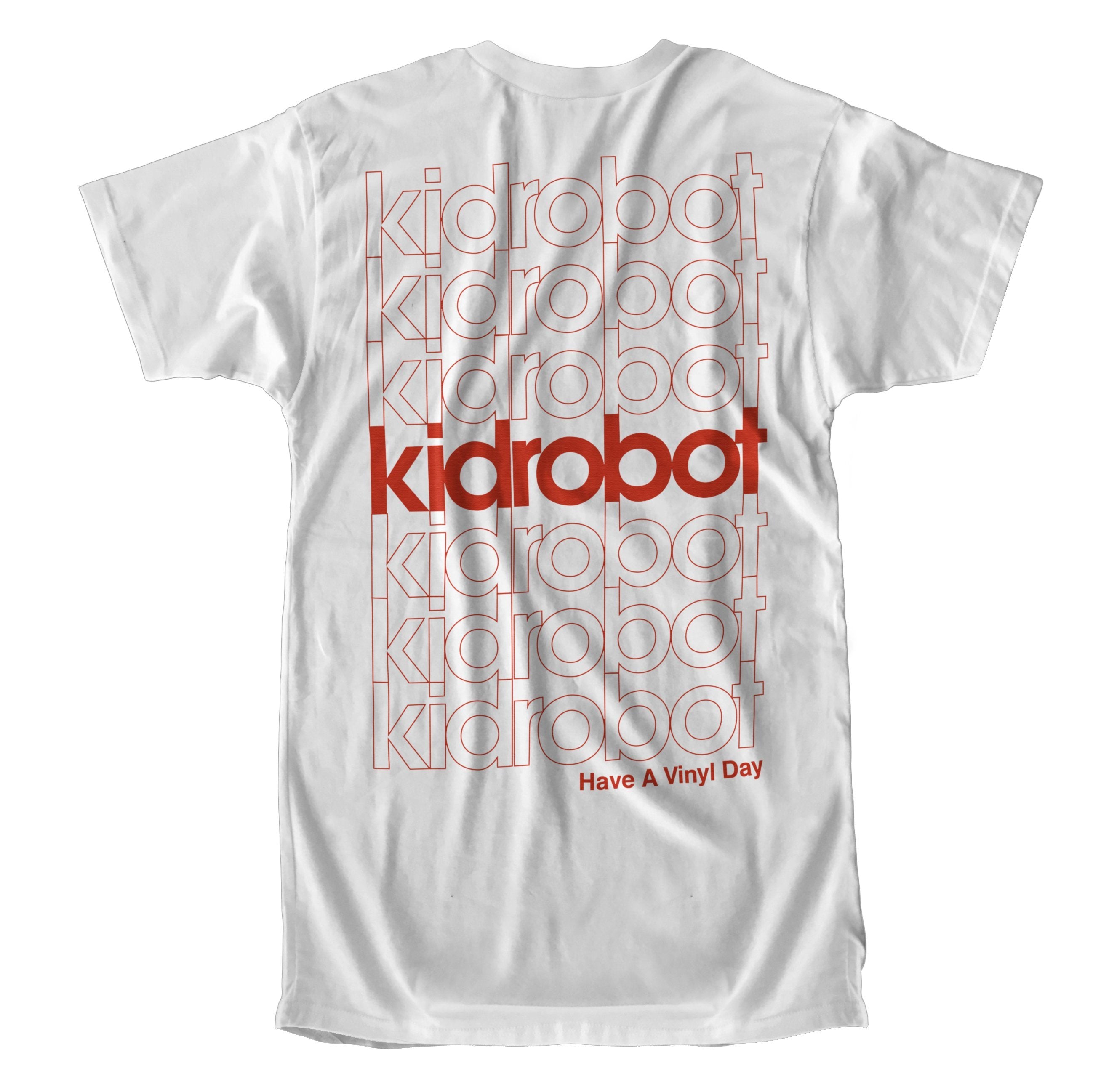 Limited Edition Kidrobot Have a Vinyl Day White Pocket T-Shirt (S-XXL) - Kidrobot - Designer Art Toys