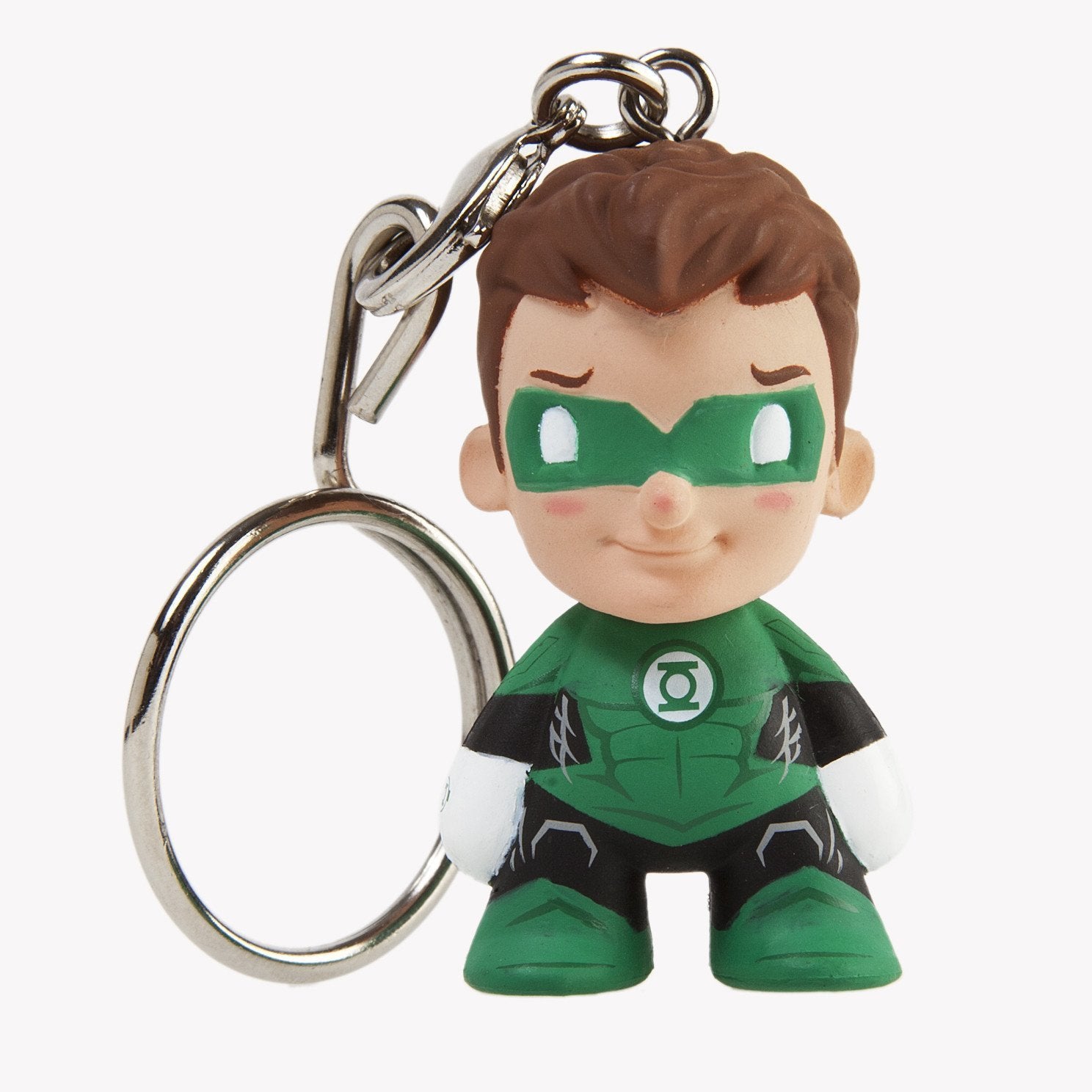 Green Lantern 1.5-inch keychain featuring DC Universe logo, made of vinyl and metal, by Warner Bros.