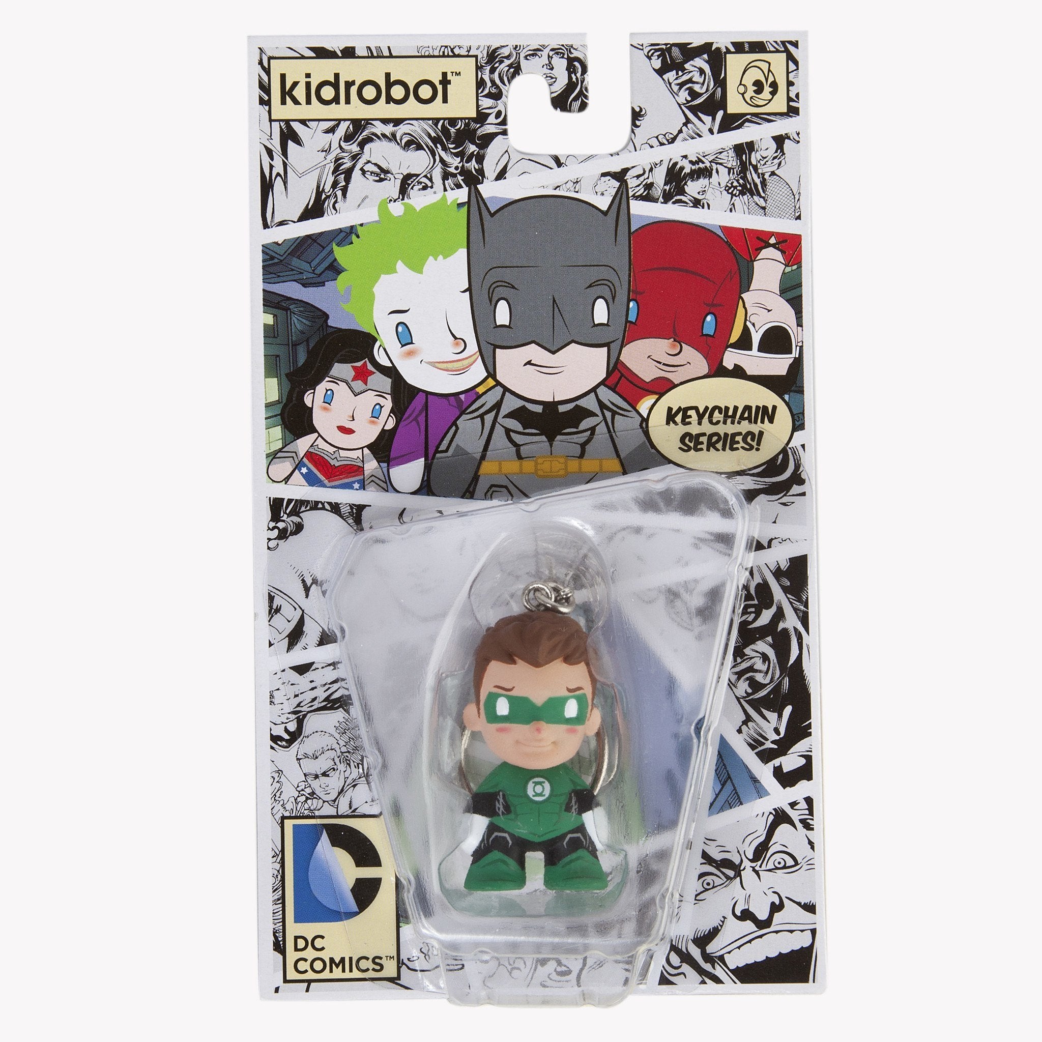 Green Lantern 1.5-inch keychain featuring vinyl and metal, official Warner Bros. DC Universe accessory.