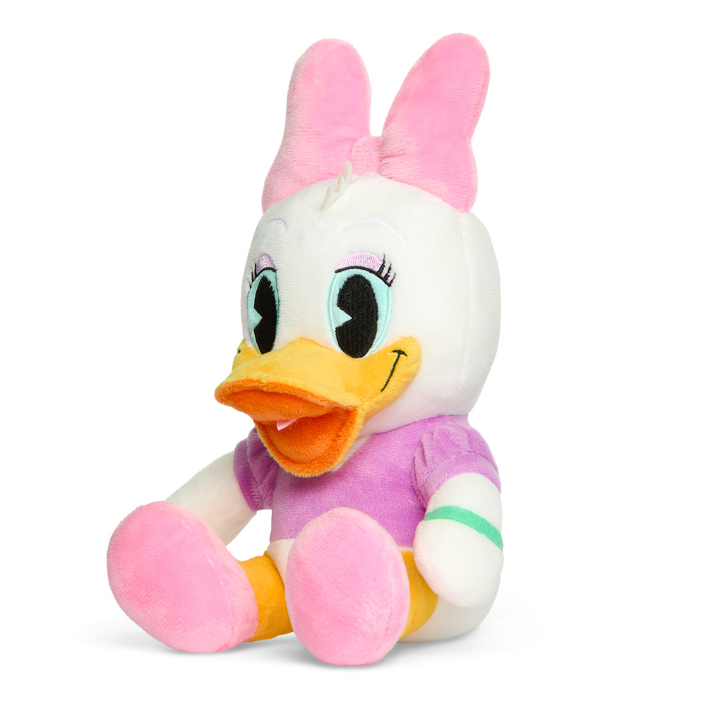 Disney Daisy Duck 7.5-inch Phunny Plush by Kidrobot, soft and cuddly Disney character plush toy with detailed features.