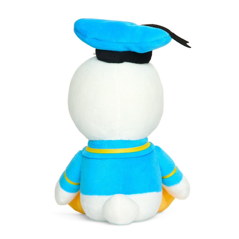 Disney Donald Duck 7.5-inch Phunny plush by Kidrobot featuring Donald Duck's classic design and soft fabric.
