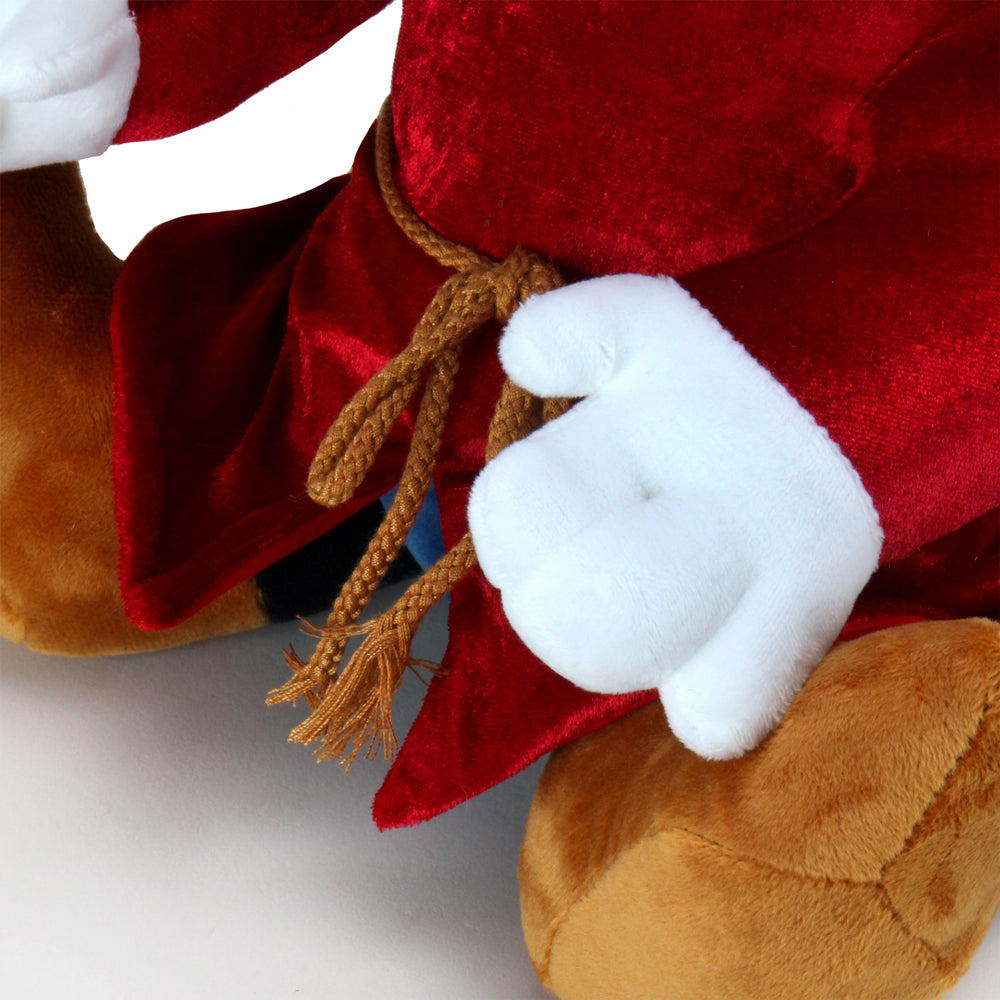 Disney Fantasia Sorcerer Mickey 16-inch HugMe plush, soft and cuddly Disney plush toy featuring Sorcerer Mickey from Fantasia.