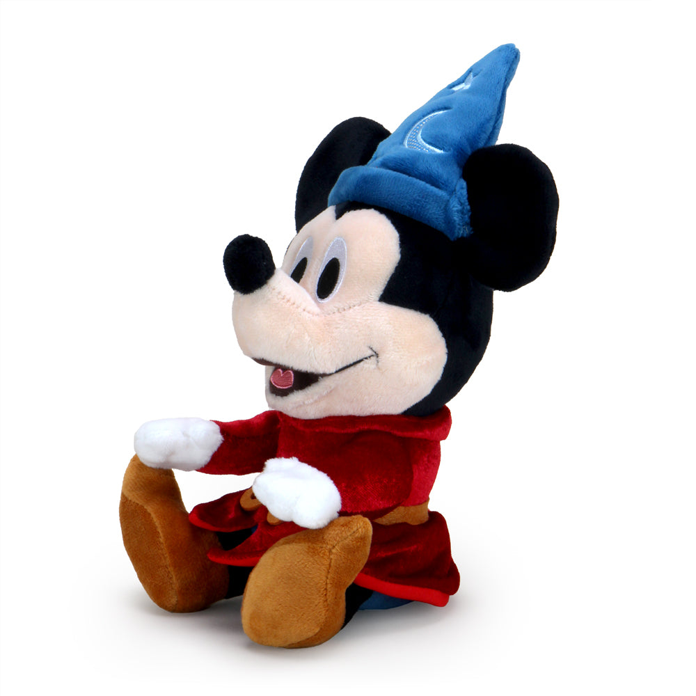 Disney Fantasia Sorcerer Mickey 8-inch Phunny plush toy featuring Mickey Mouse in his sorcerer costume from Fantasia.
