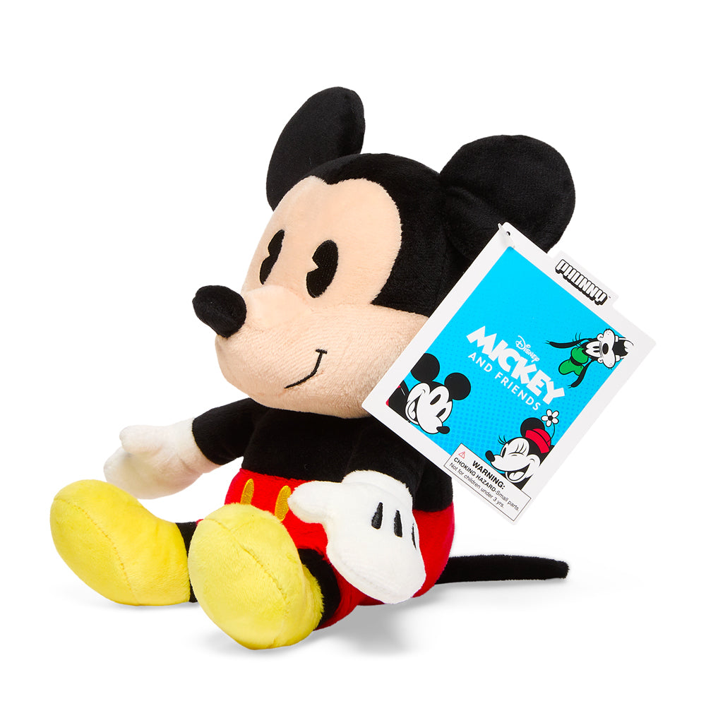 Disney Mickey Mouse 8-inch Phunny plush by Kidrobot, soft and cuddly Disney character toy with detailed Mickey Mouse design.