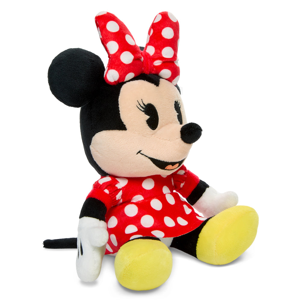 Disney Minnie Mouse 8-inch Phunny Plush by Kidrobot, soft and cuddly plush toy featuring Minnie Mouse's classic design.