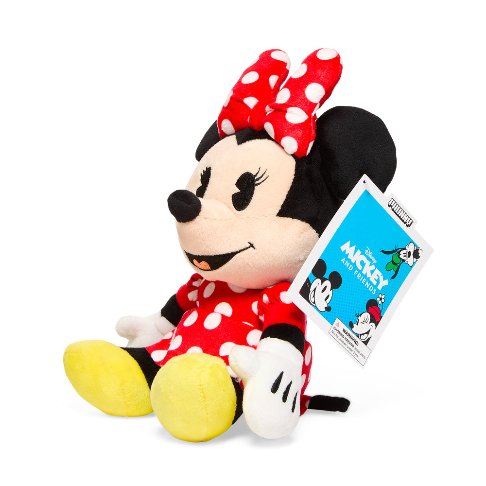 Disney Minnie Mouse 8-inch Phunny plush toy by Kidrobot featuring soft fabric and classic Minnie Mouse design.
