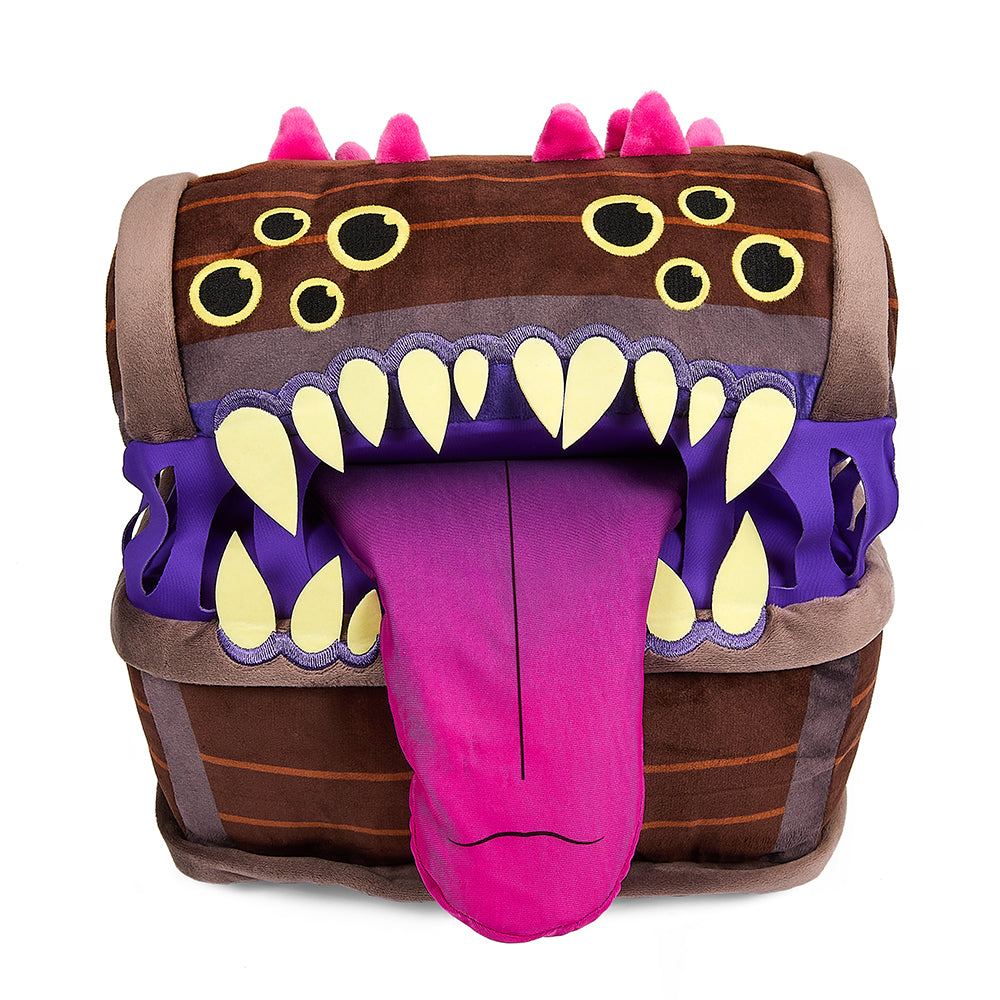 Glow-in-the-dark Mimic plush from Dungeons & Dragons Honor Among Thieves, 11-inch soft toy featuring detailed monster design.