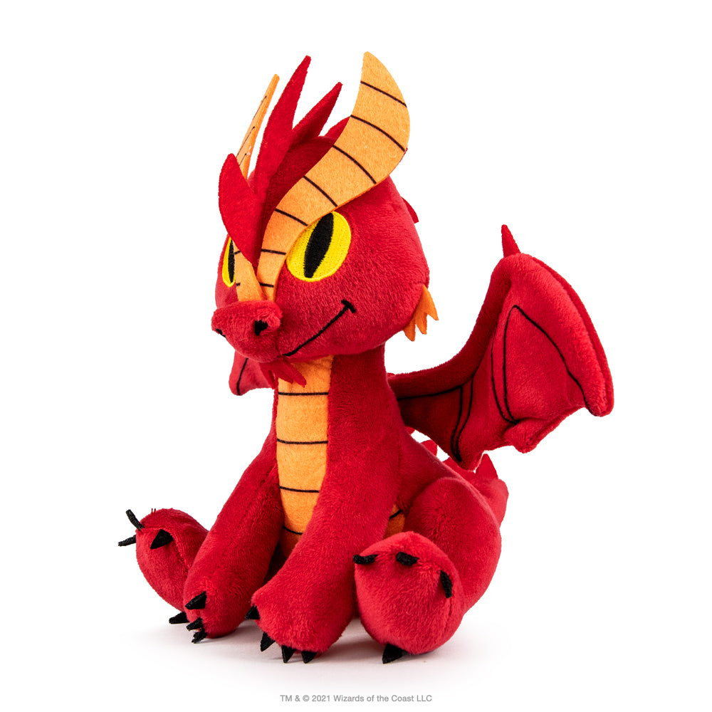 Red Dragon Phunny Plush from Dungeons & Dragons by Kidrobot, soft cartoon-style plush toy with detailed dragon features.