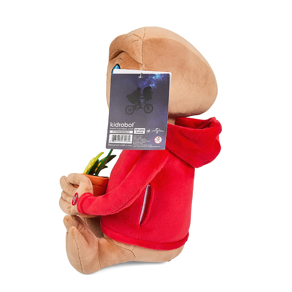E.T. the Extra-Terrestrial hooded plush toy with light-up finger, soft interactive plush character from the movie.