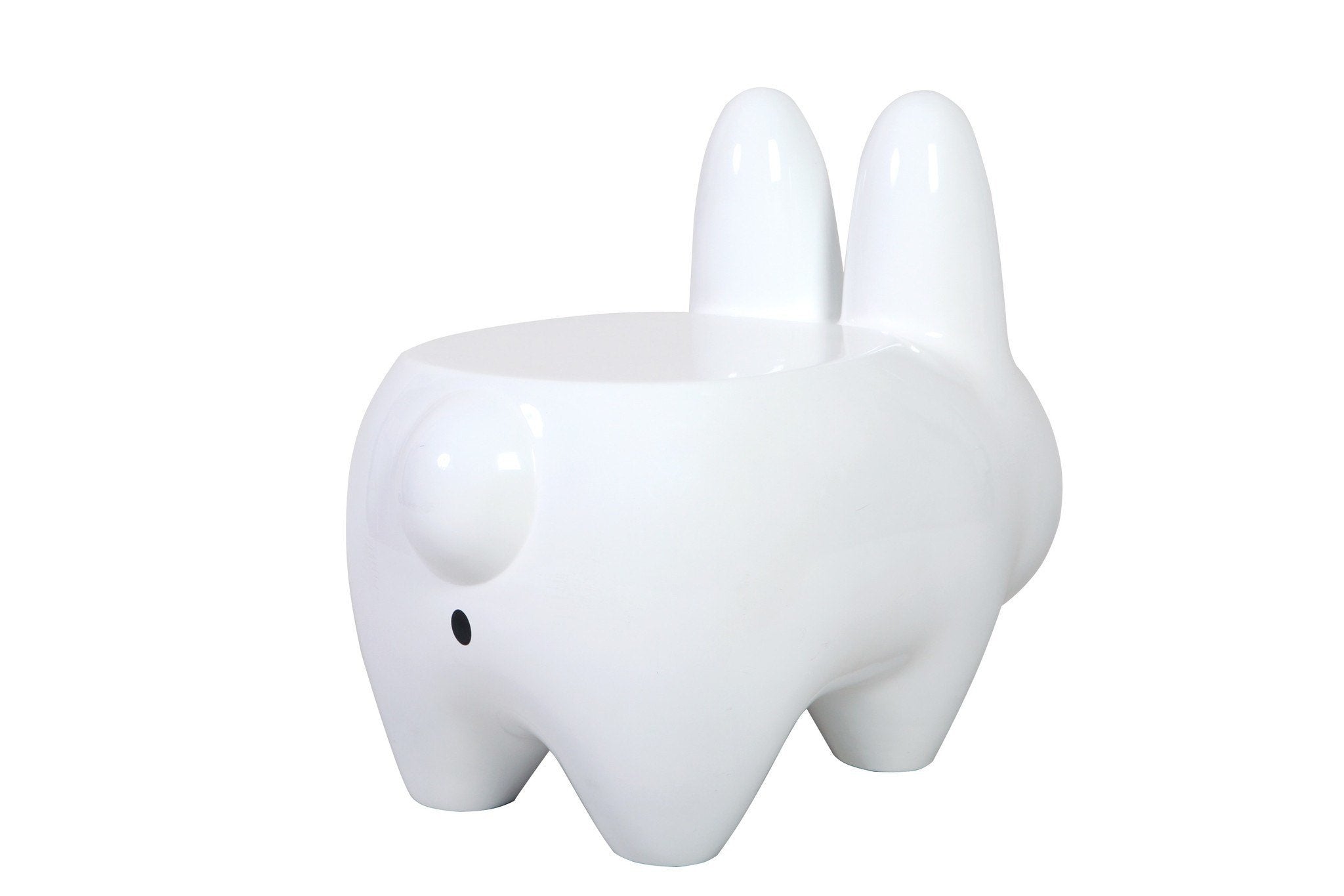 Kidrobot Art Giant White Stache Happy Labbit Stool by Frank Kozik - Kidrobot - Designer Art Toys