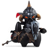 Limited edition Frank Kozik Death Dealer art figure by Frazetta, medium-sized vinyl sculpture with detailed design.