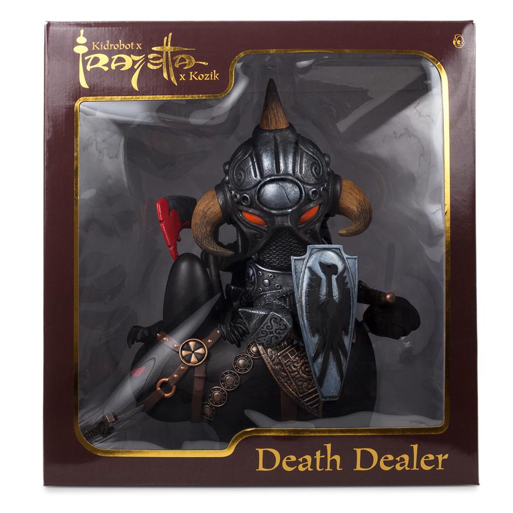 Frank Kozik Death Dealer medium art figure, limited edition vinyl sculpture, showcasing detailed fantasy warrior design.