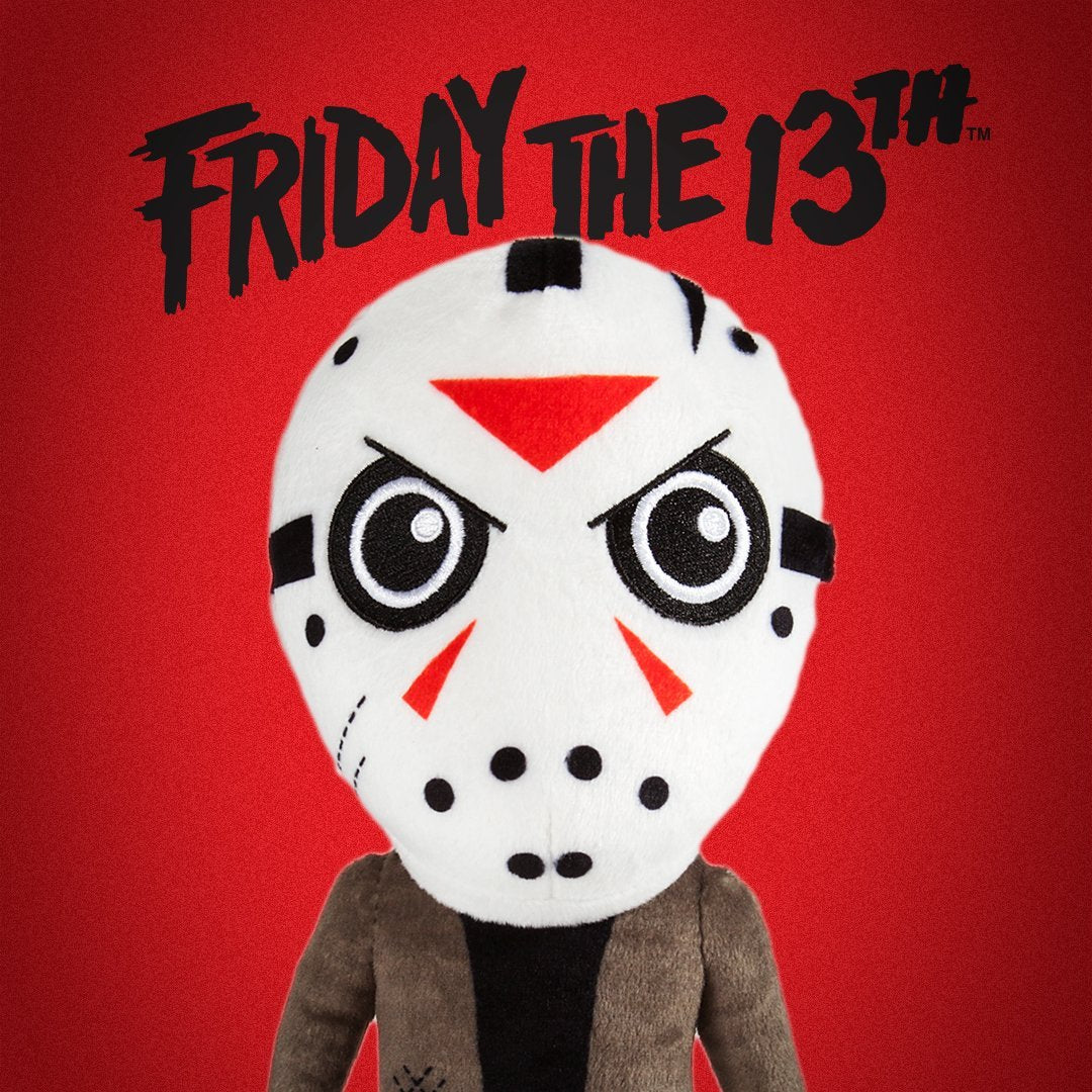 Kidrobot Friday the 13th Jason Voorhees Phunny Plush featuring Jason's iconic hockey mask and detailed plush design