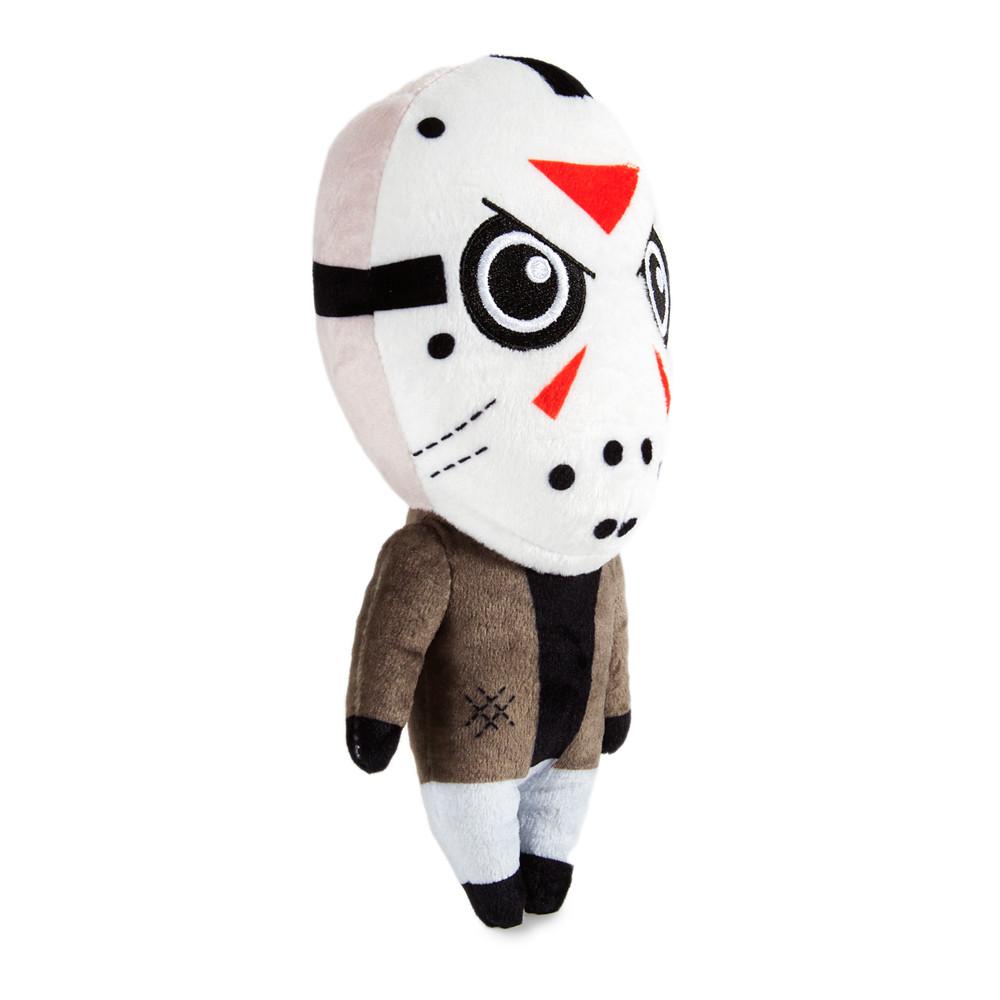 Kidrobot Friday the 13th Jason Voorhees Phunny plush toy, soft fabric plush with detailed hockey mask and iconic horror character design.
