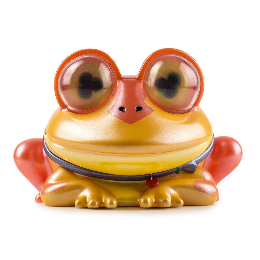 Futurama All Hail Hypnotoad 6-inch metallic art figure by Kidrobot, detailed vinyl collectible with hypnotic design.