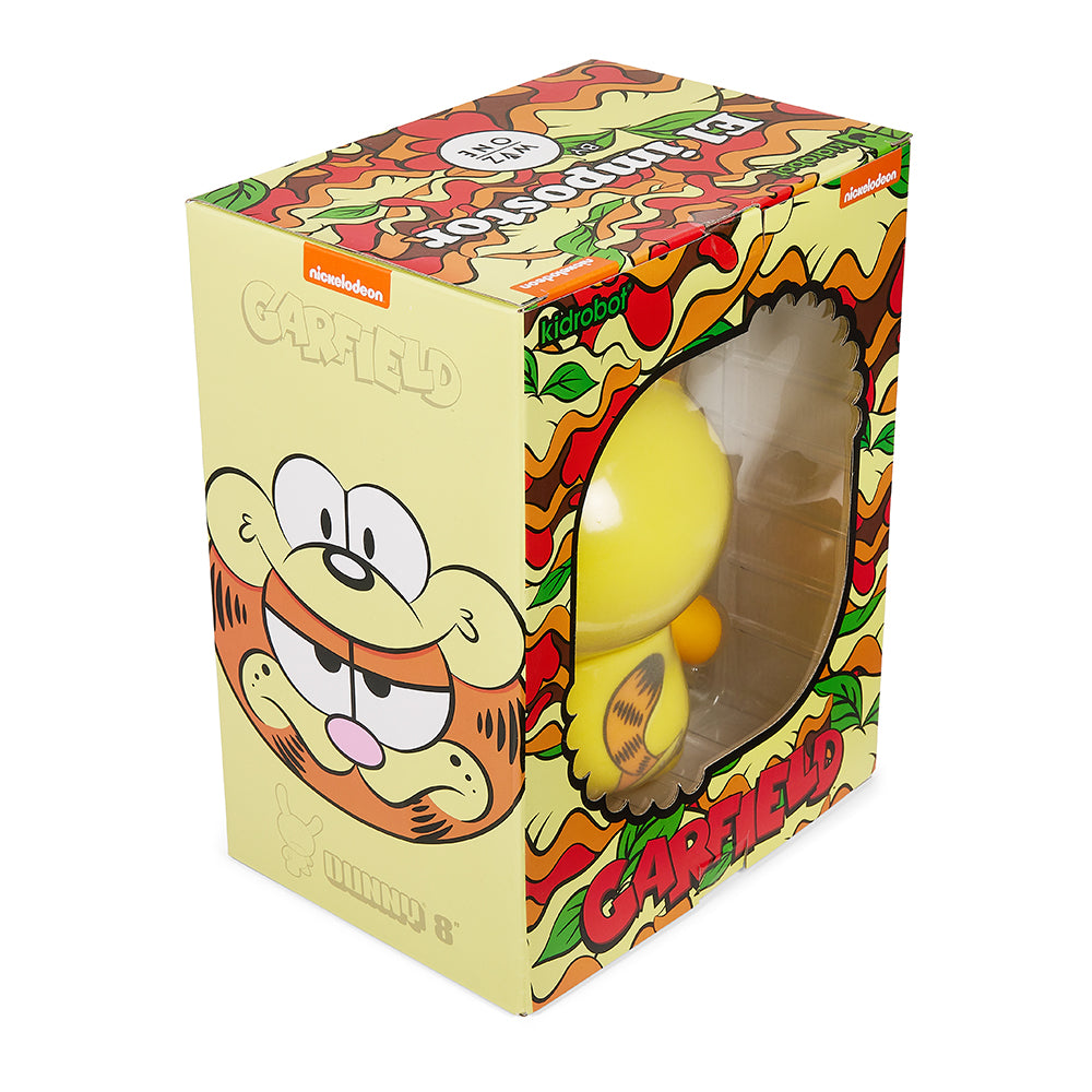 Garfield "El Impostor" 8-inch Dunny art figure by WuzOne featuring a playful Garfield character with unique design details.