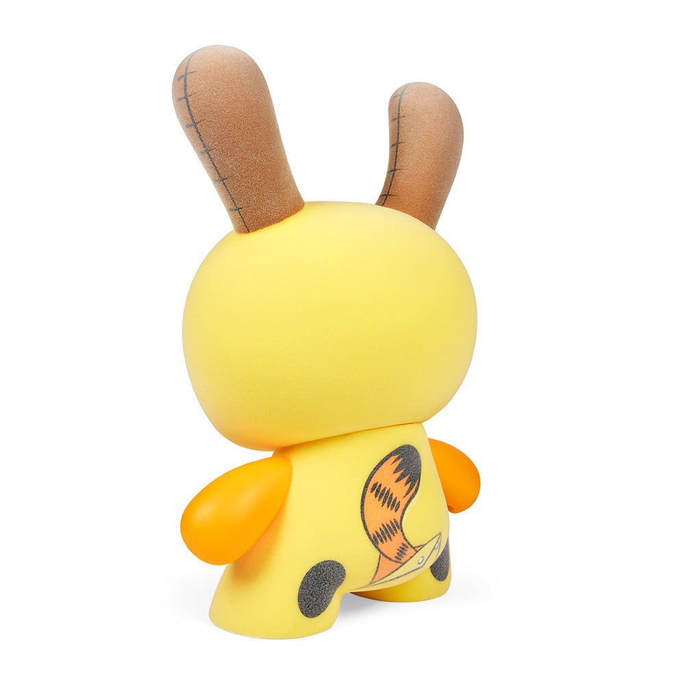 8-inch Garfield "El Impostor" Dunny art figure by WuzOne, featuring vibrant painted details and a playful feline design.
