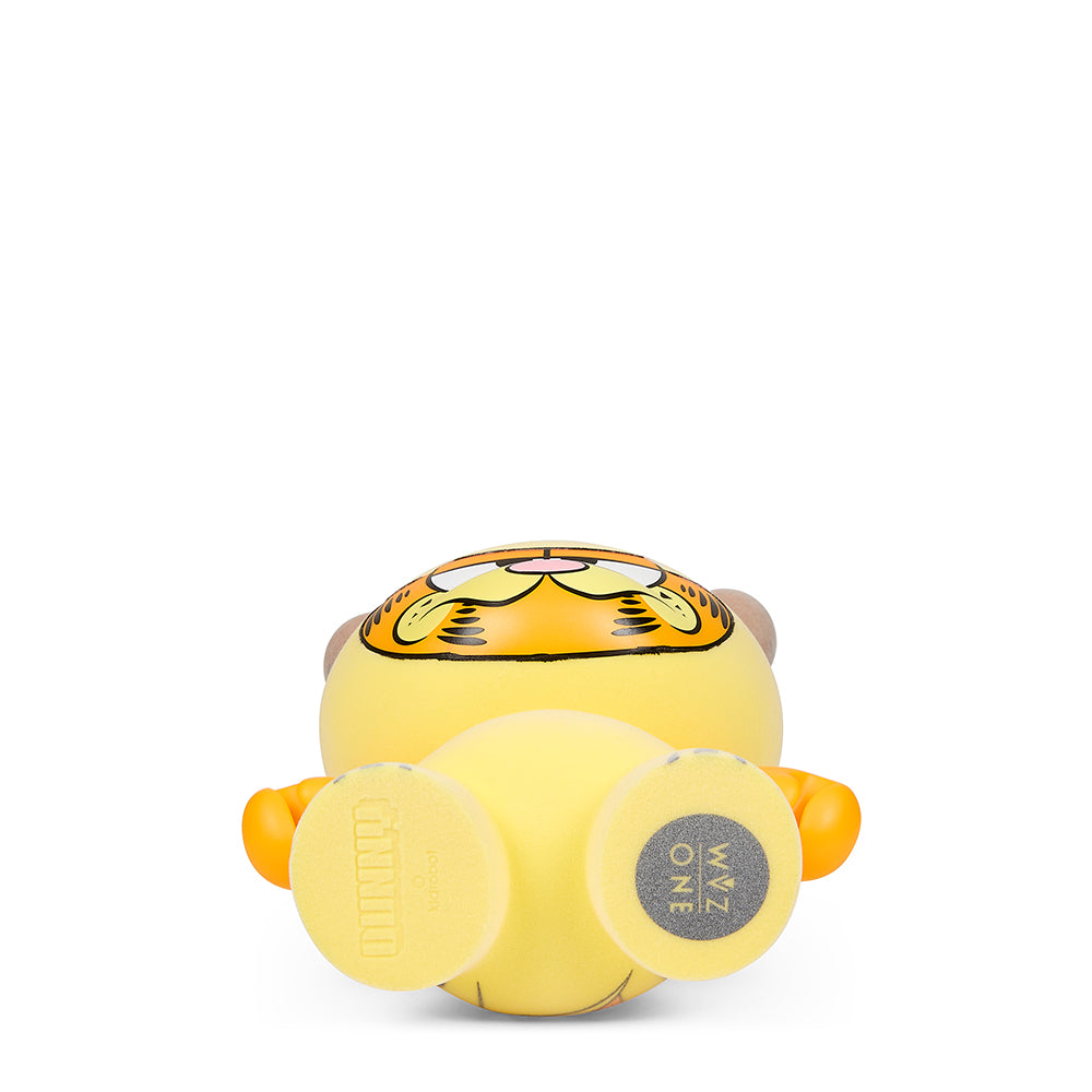 Garfield "El Impostor" 8-inch Dunny art figure by WuzOne, featuring a playful Garfield design with bold colors and unique detailing.