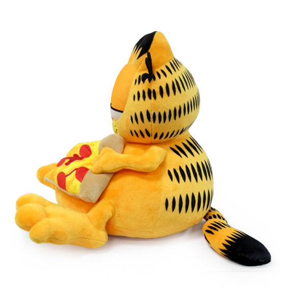 Garfield overstuffed pizza plush by Kidrobot, 13-inch medium soft toy with detailed Garfield character design.