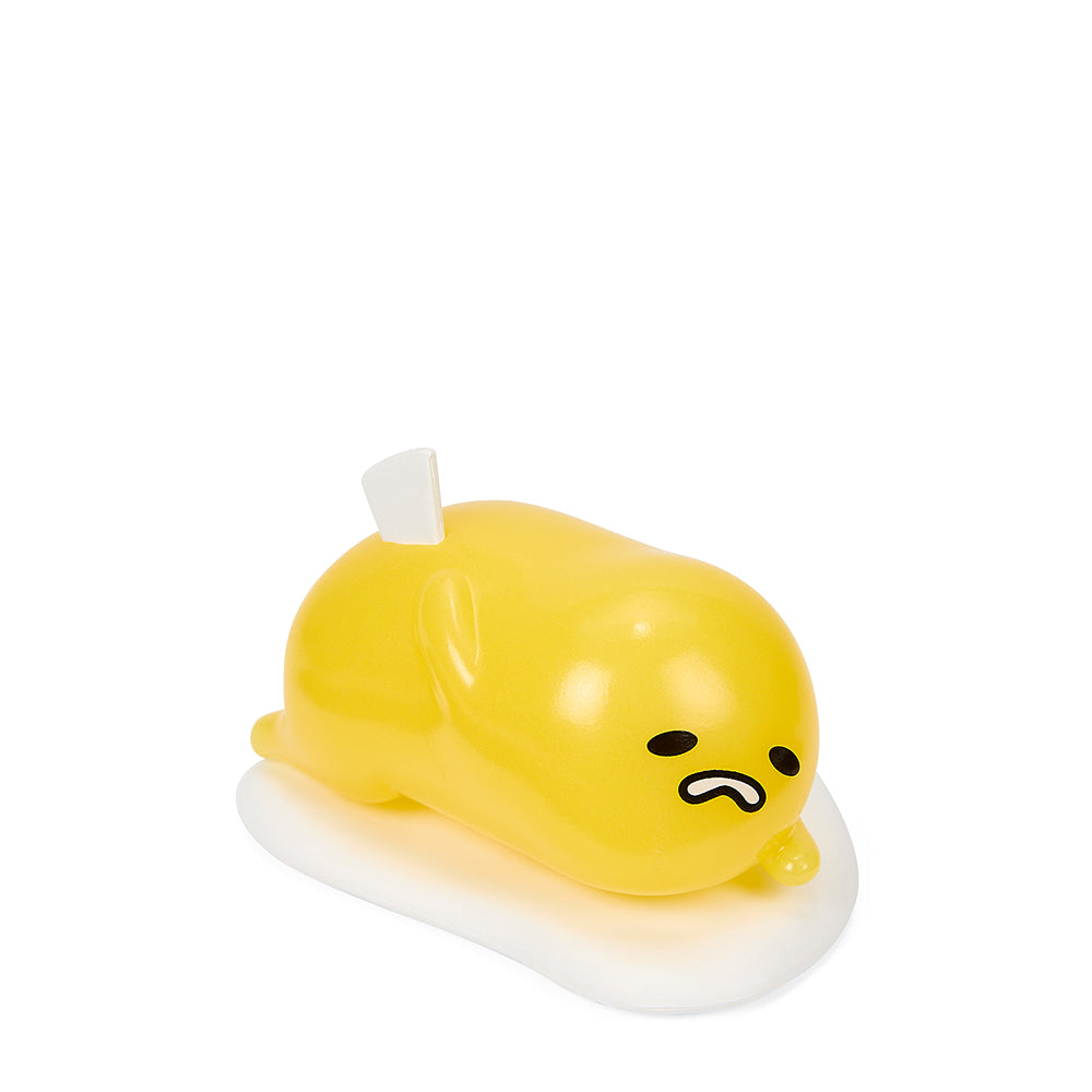 Gudetama the Lazy Egg vinyl art figures, 2-pack, by Sanrio, featuring lazy egg characters in playful poses.