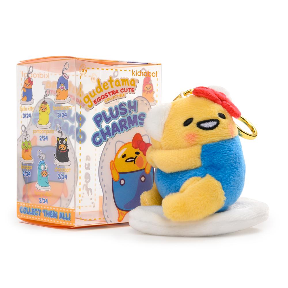 Gudetama the Lazy Egg Plush Charm Keychains by Kidrobot x Sanrio