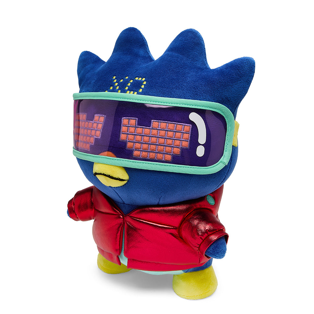 Sanrio Hello Kitty and Friends Arcade Gamer Badtz-Maru 13-inch plush by Kidrobot, soft and cuddly character toy.
