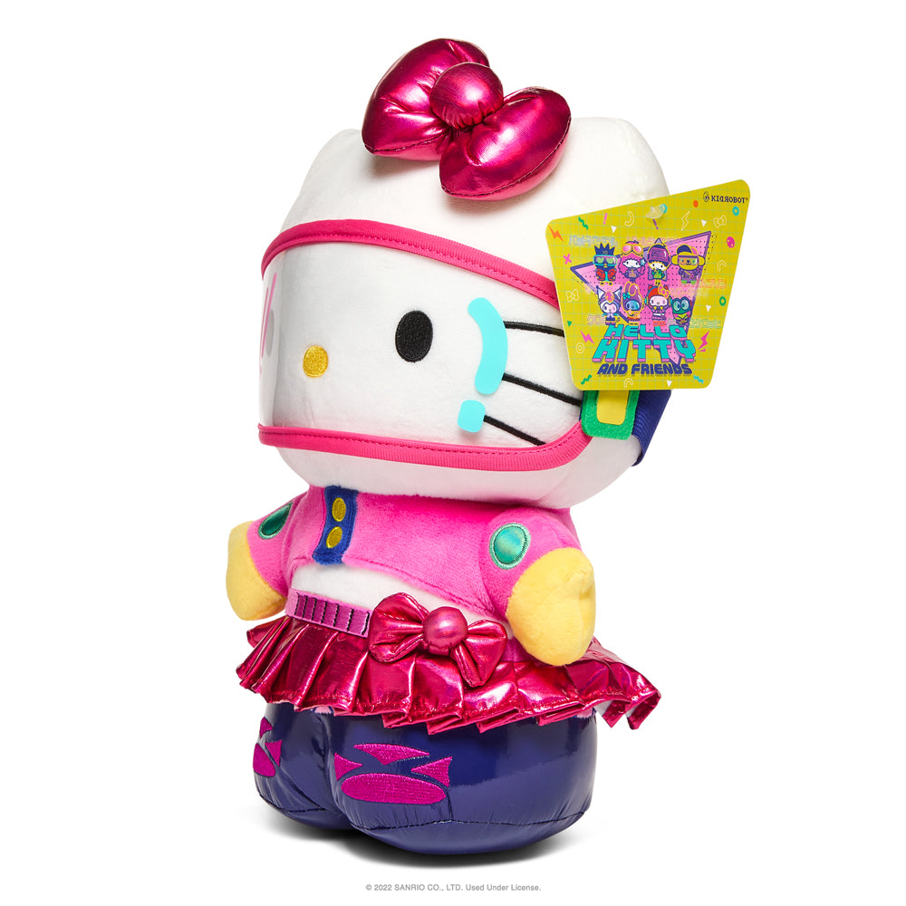 Sanrio Hello Kitty® and Friends Arcade Girl 13-inch plush by Kidrobot, featuring colorful character design and soft fabric.