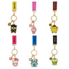 Hello Kitty and Friends Tokyo Speed enamel keychains featuring colorful character designs by Sanrio.