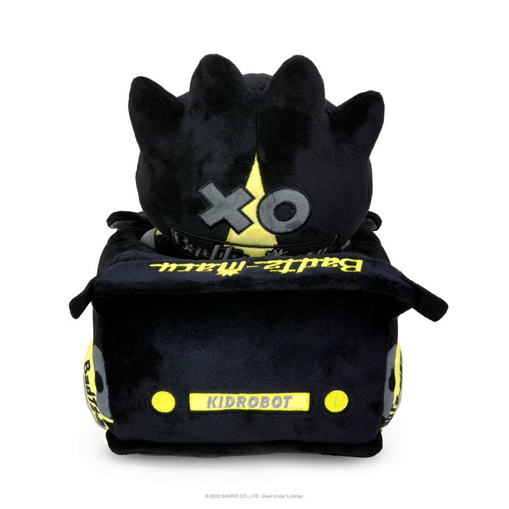Sanrio Hello Kitty and Friends Tokyo Speed Racer Badtz-maru 13-inch plush toy, soft and cuddly character from the popular plush collection.