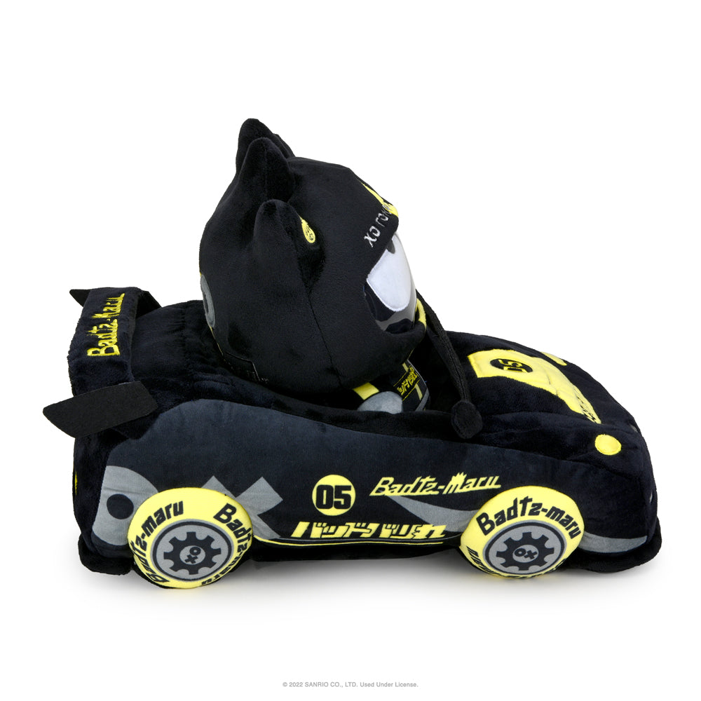 Sanrio Hello Kitty and Badtz-Maru 13-inch plush toy featuring Tokyo Speed Racer design, soft and cuddly for fans of Sanrio characters.