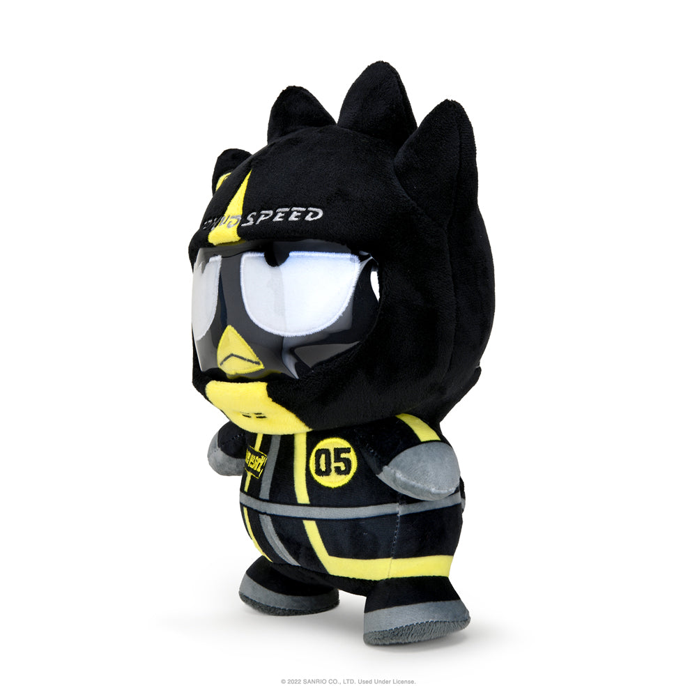 Sanrio Hello Kitty and Friends Tokyo Speed Racer Badtz-maru 13-inch plush toy, soft and cuddly character from Sanrio collection